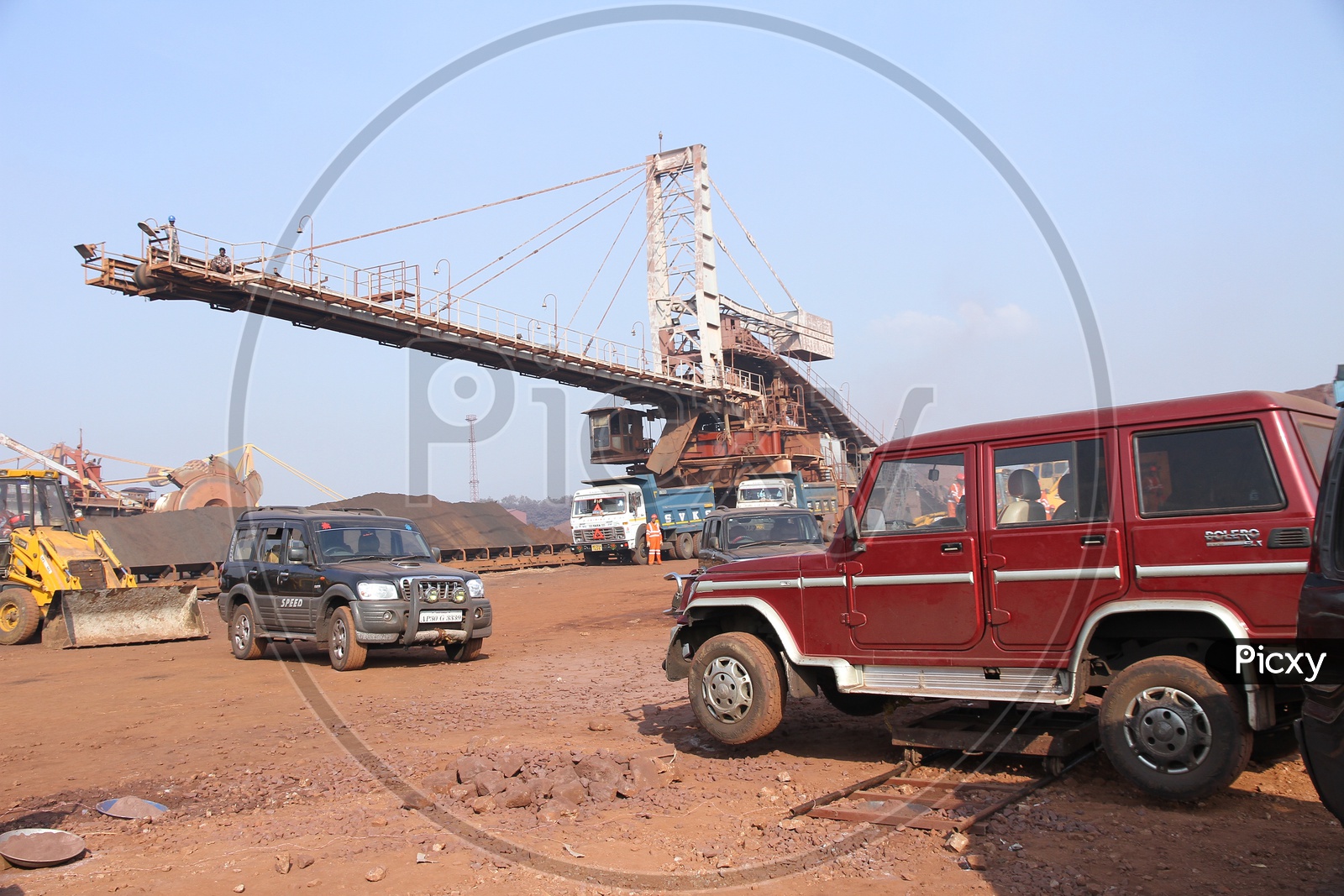 Xuv Cars in a Mining Area