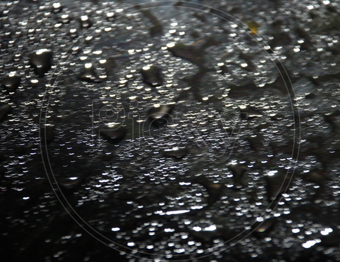 Water droplets blur abstract background