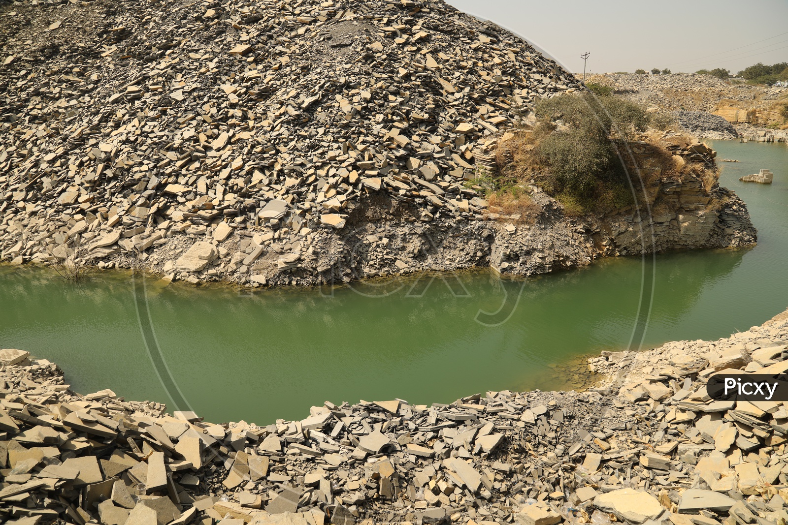 Water near Black stone mining area
