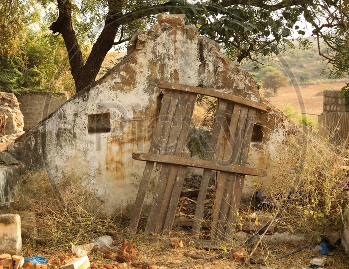 An abandoned old house in an Indian village