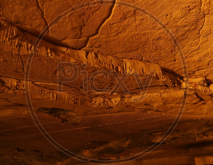 Rock Texture Inside The Belum Caves