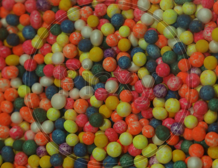Colourful thermocol balls