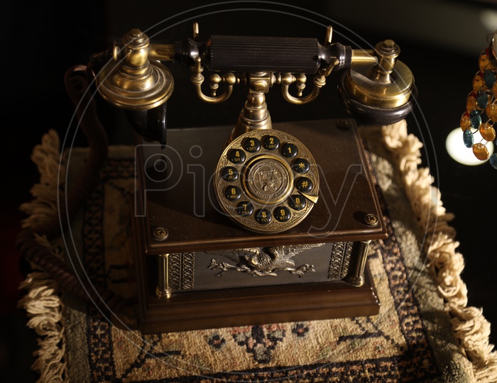 Antique dialer telephone
