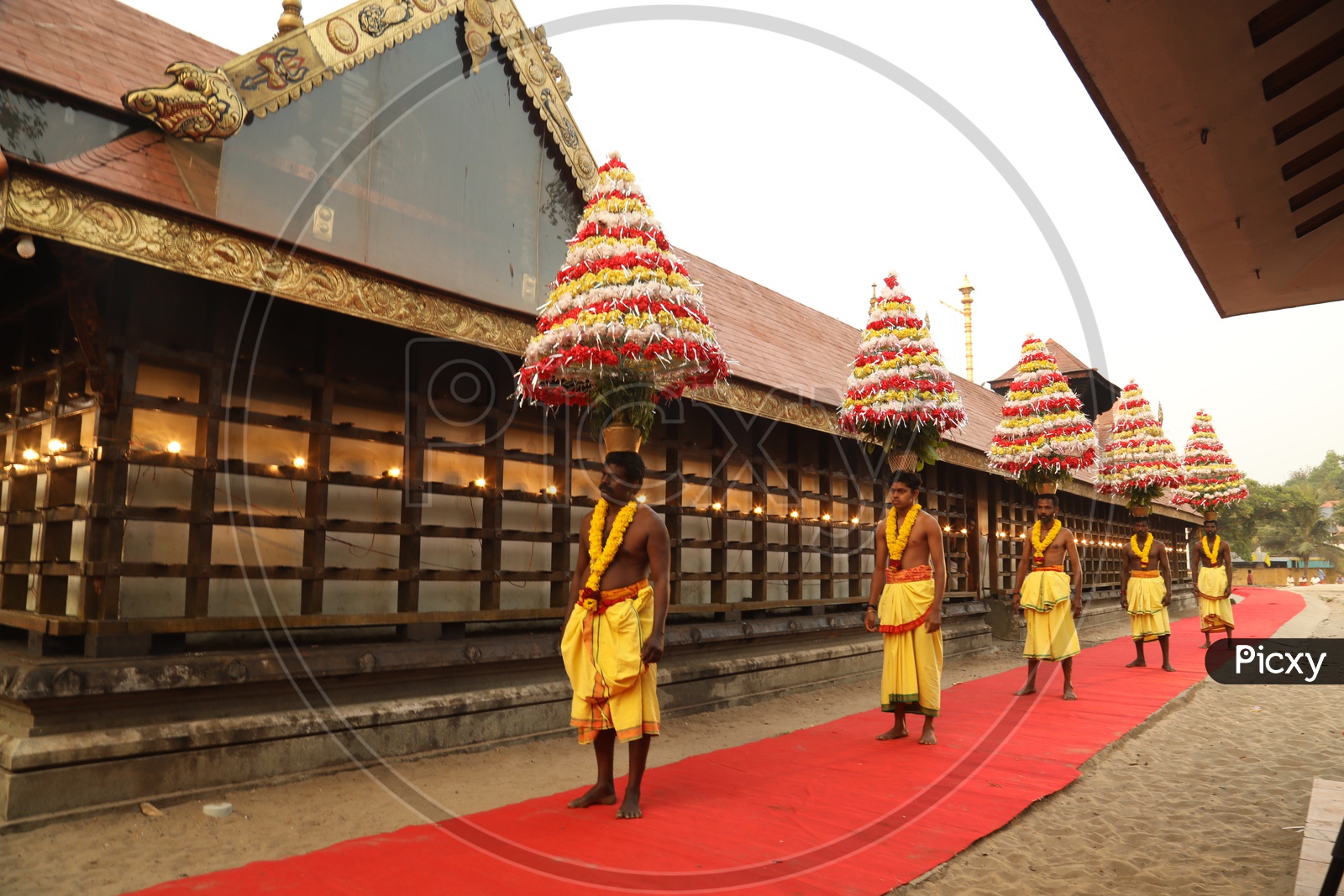 Traditional Temple Procession Dancers in kerala