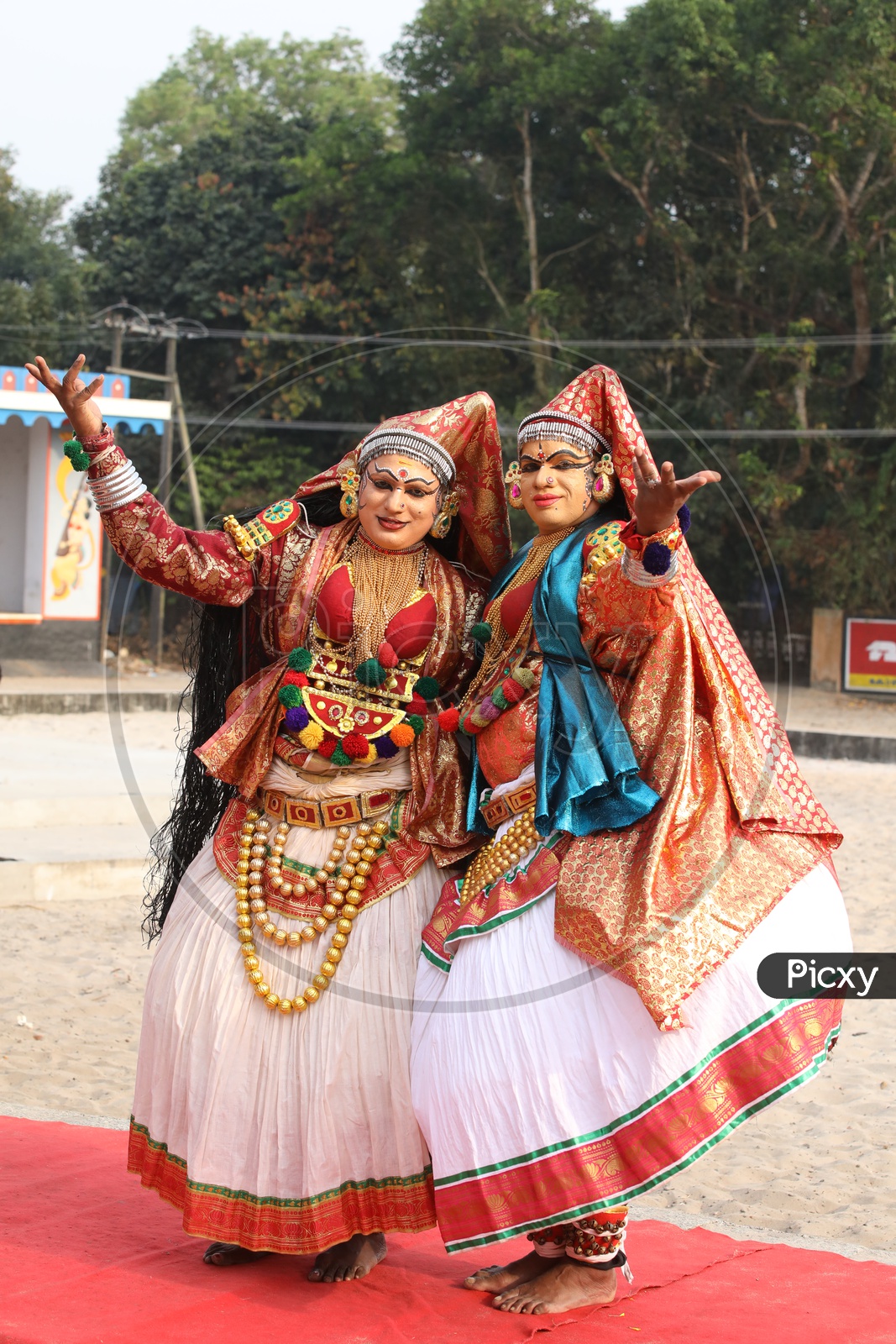 Kathakali Dancers Performing