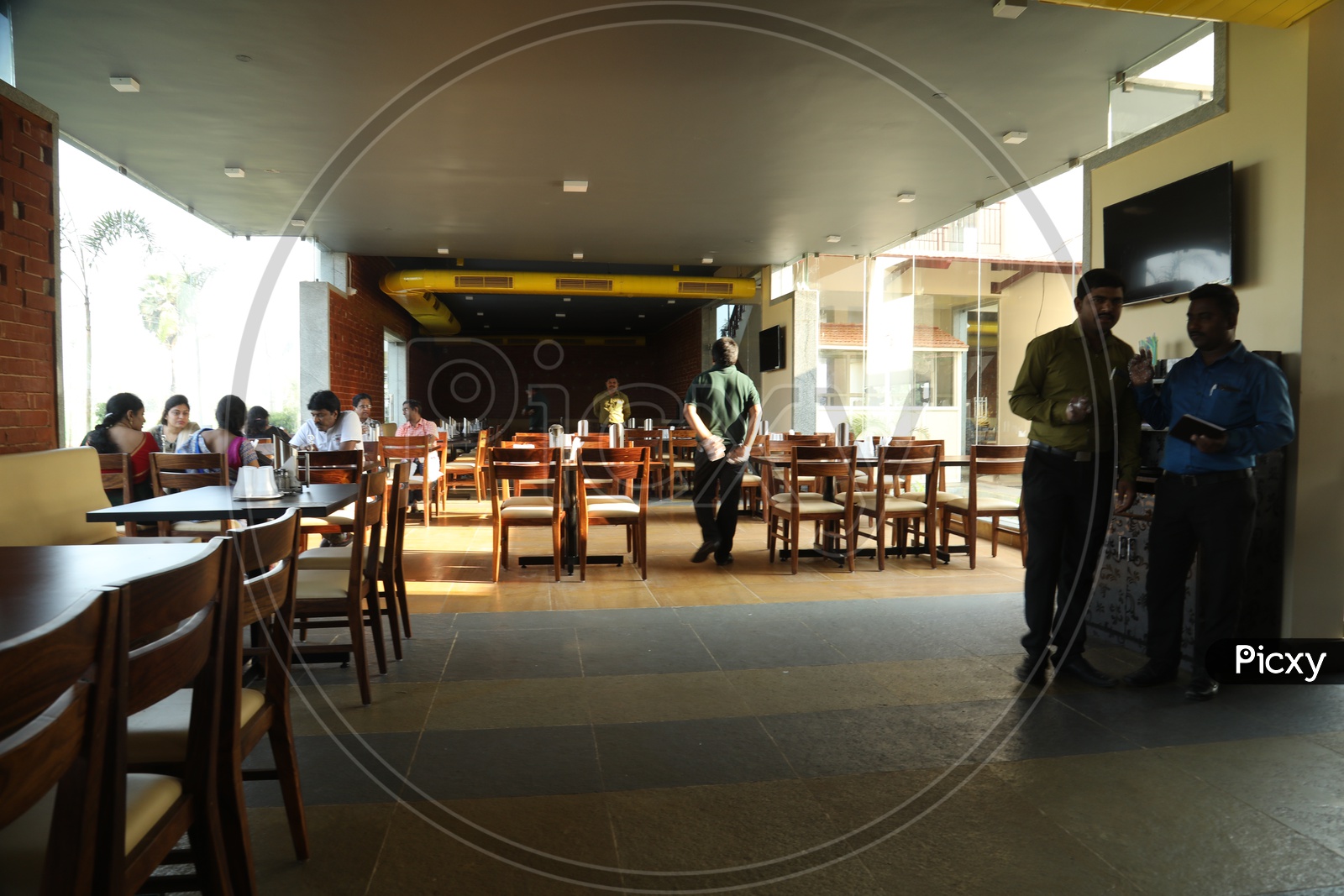 Interior of Raju Gari Thota restaurant