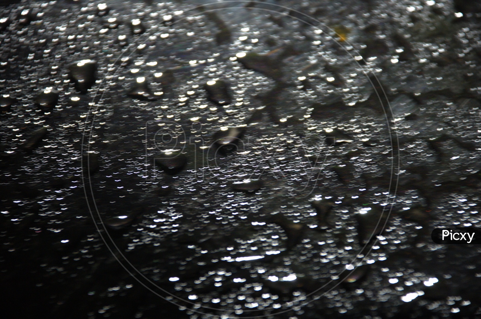 Water droplets blur abstract background