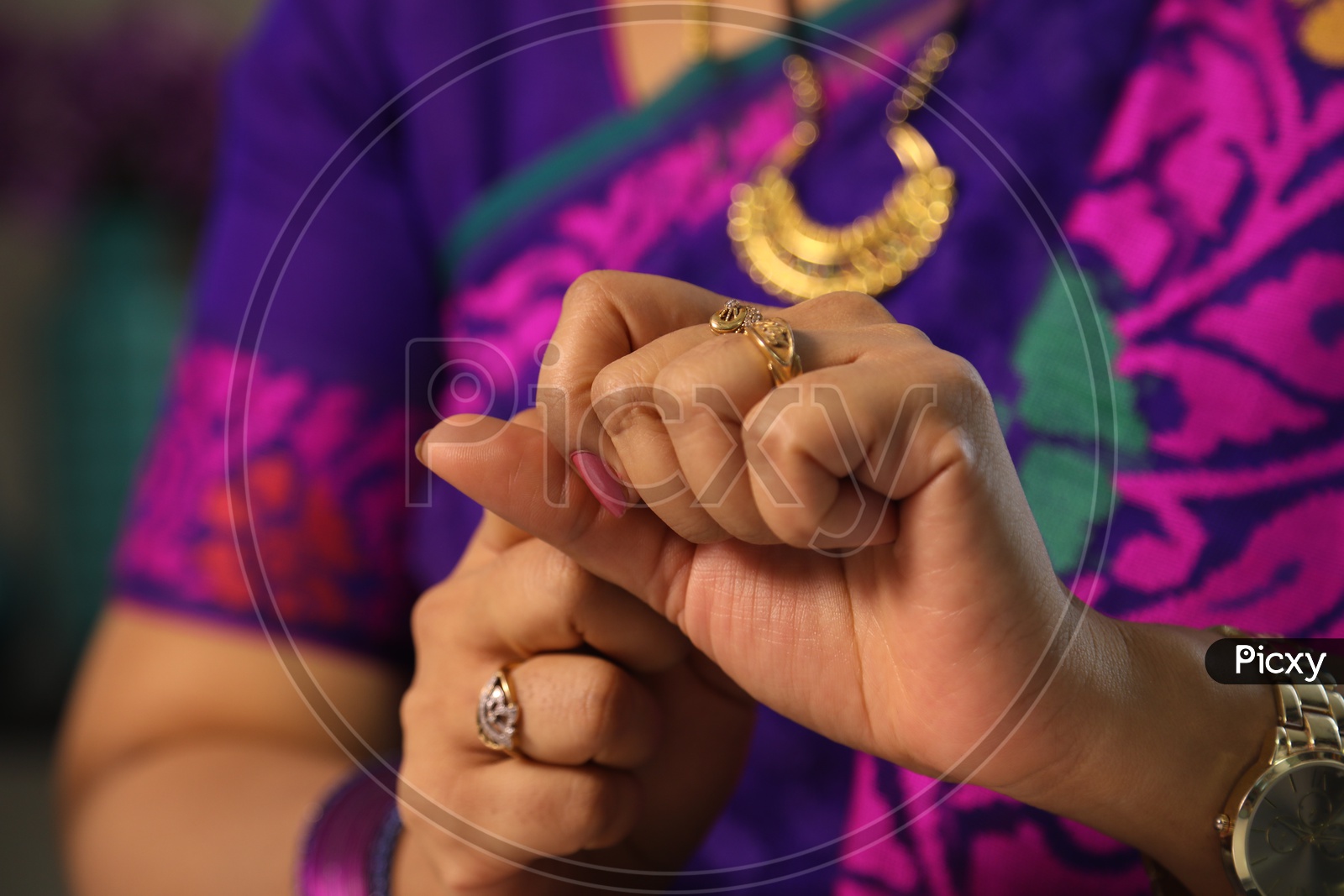 Hands of an Indian woman