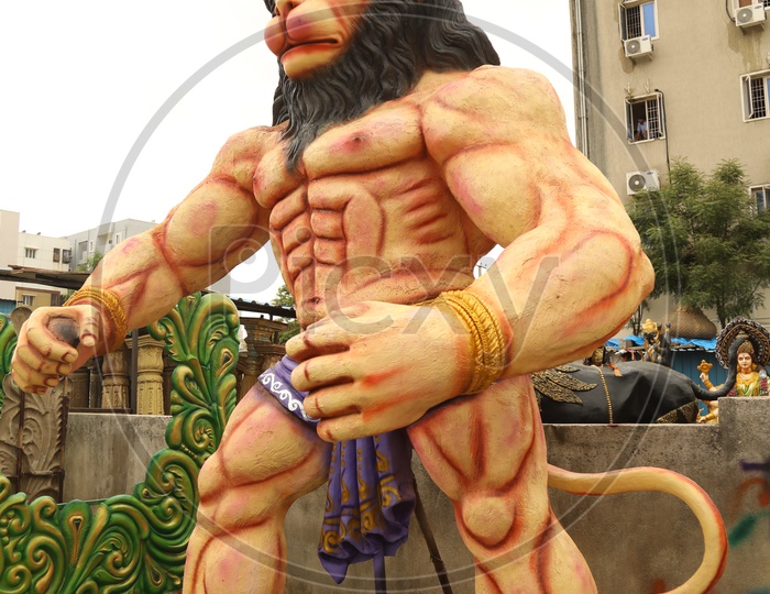 Indian God Hanuman Plaster Of Paris Statue