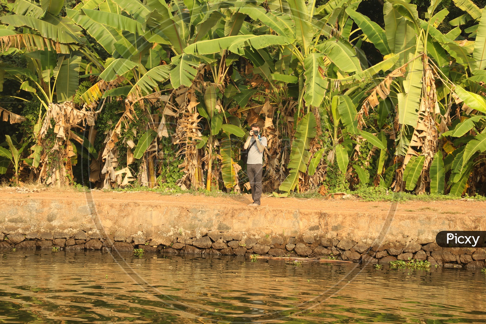 A Photographer Clicking Kerala  Backwaters