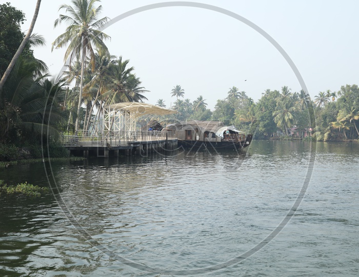 Boat Houses in Kerala Backwaters