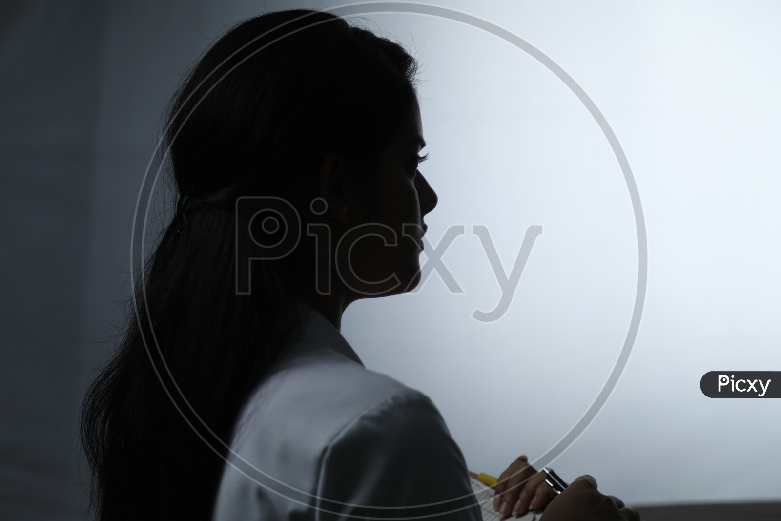 Silhouette Of a Young Lady
