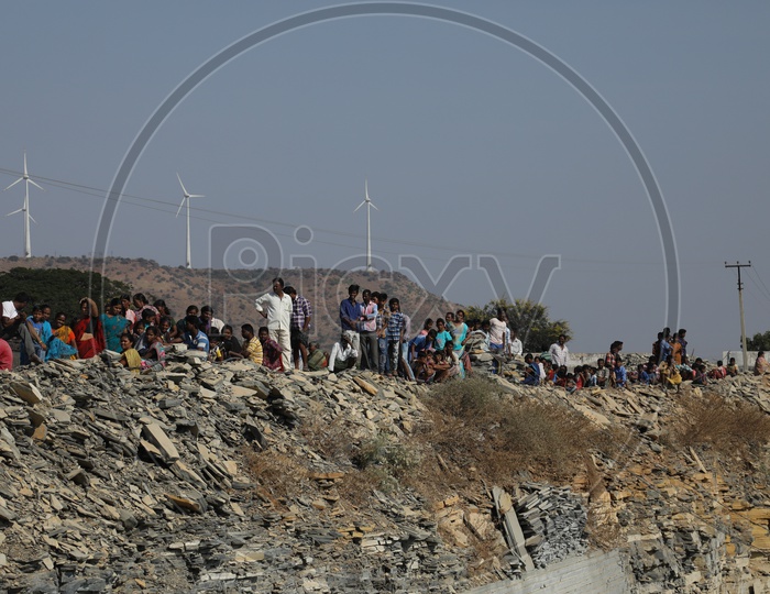 People at the Black stone mining area
