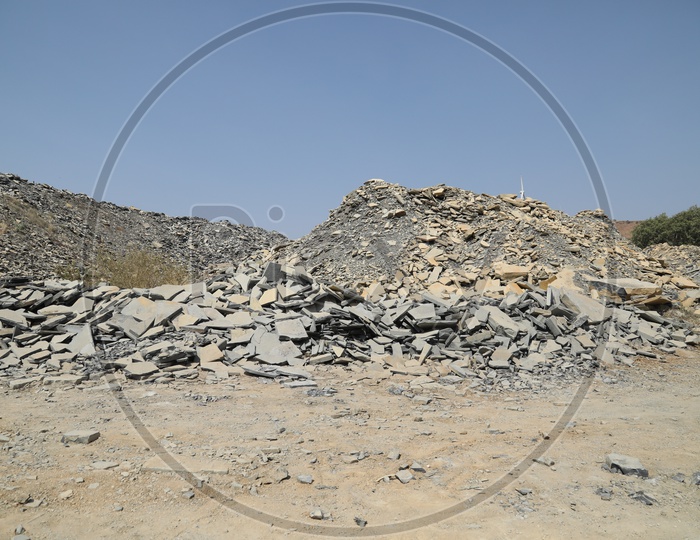 Black stone mining area