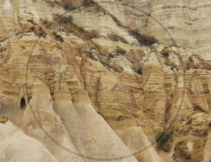 Rock formations at Cappadocia in Turkey