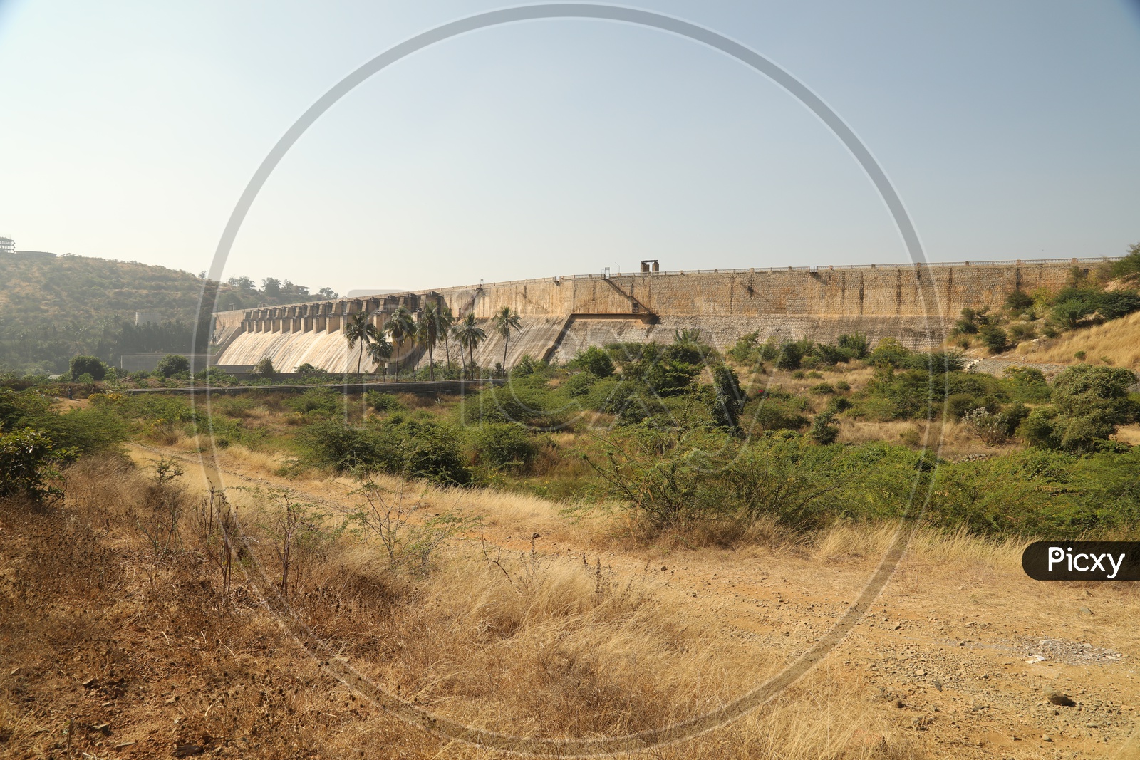 barren lands with MPR Dam in background