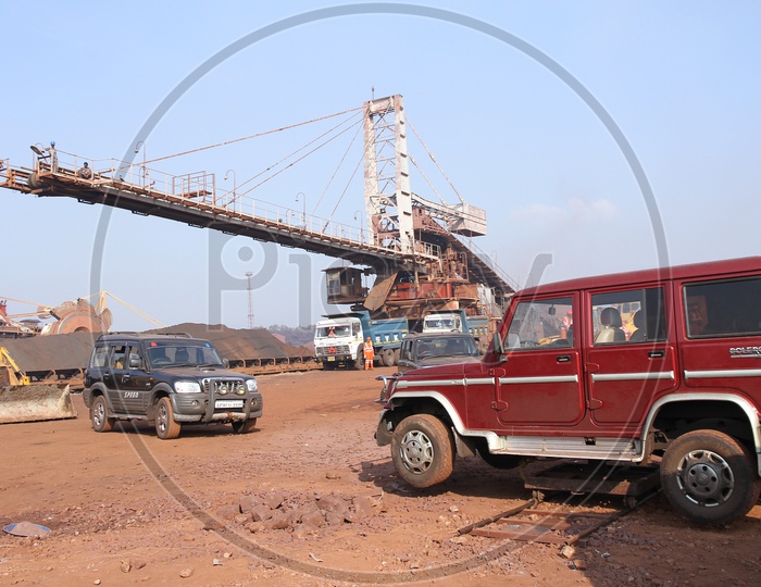 Xuv Cars in a Mining Area