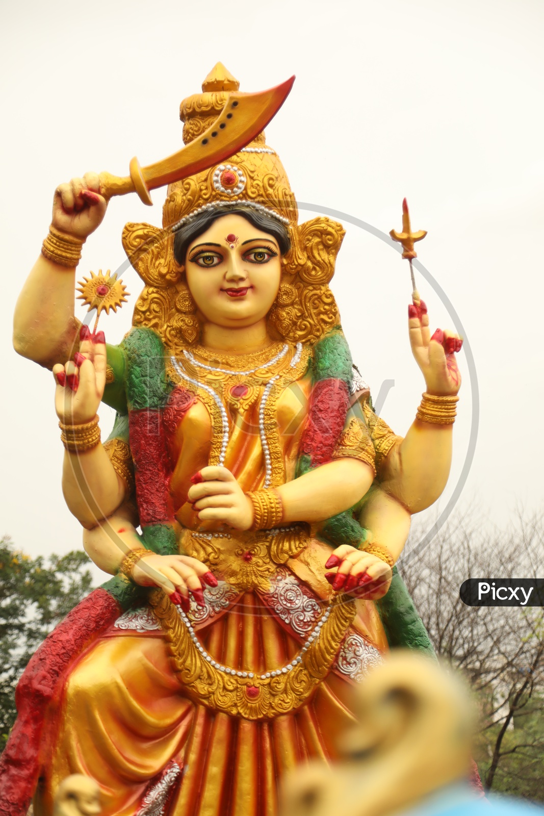 Indian Goddess Plaster Of Paris Statues