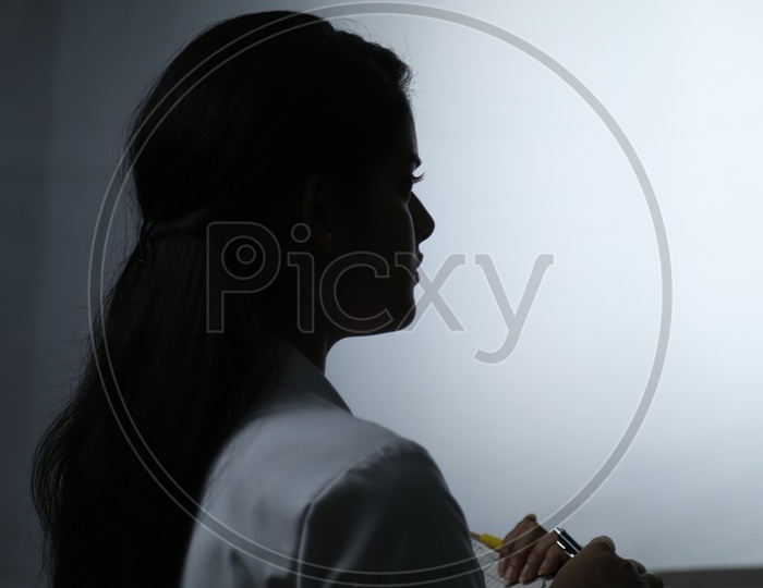 Silhouette Of a Young Lady