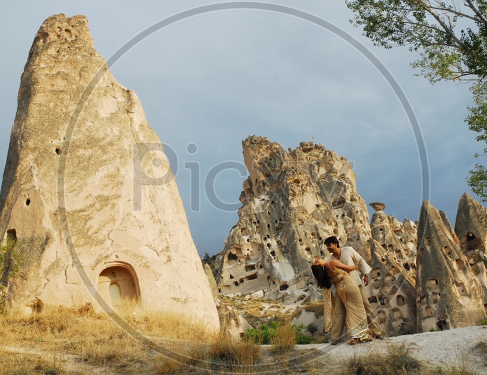 Tollywood movie still in Uchisar Castle, Cappadocia