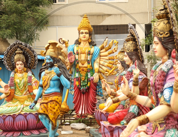 Hindu Gods Plaster Of Paris  Idols  For Set works