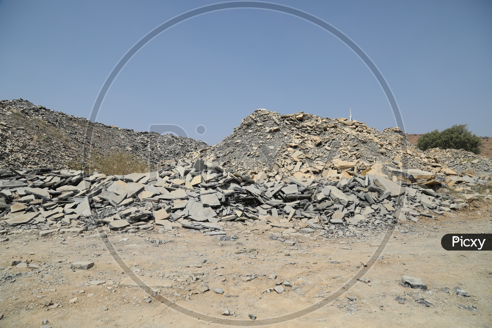 Black stone mining area