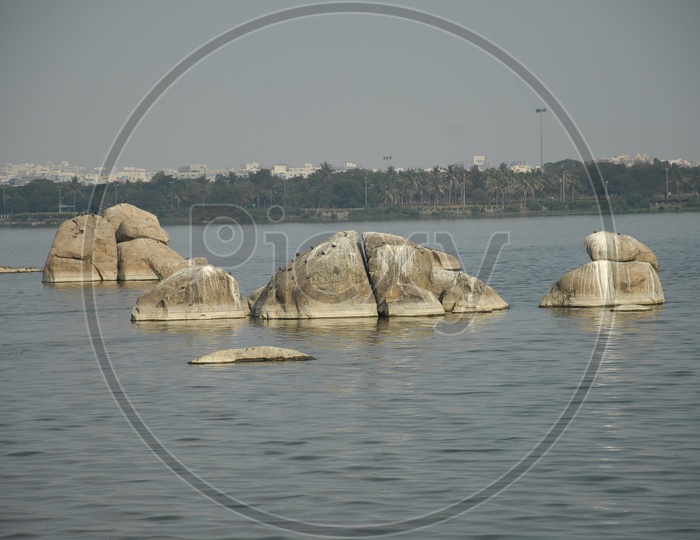 Rocks In a Lake Water