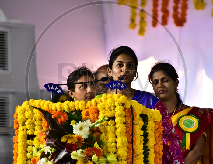 Women during the launch of Swachh Andhra Mission