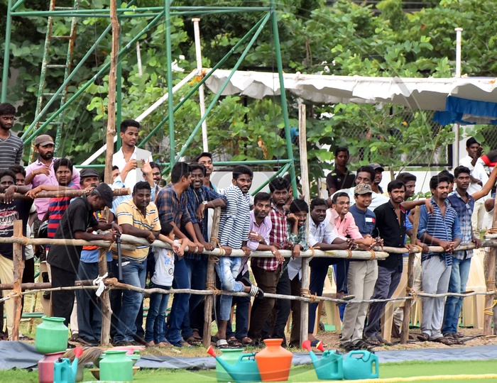 Audience during a cricket match