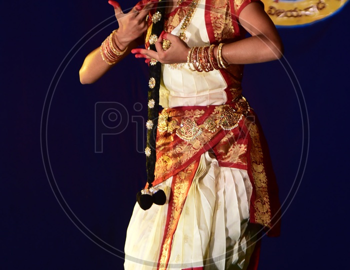 kuchipudi Dancer performing on stage