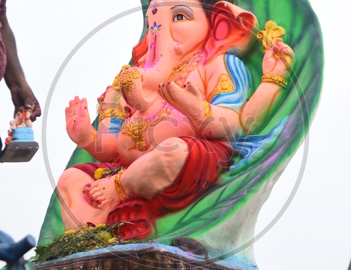 Ganesha Idol during Ganesh Visarjan