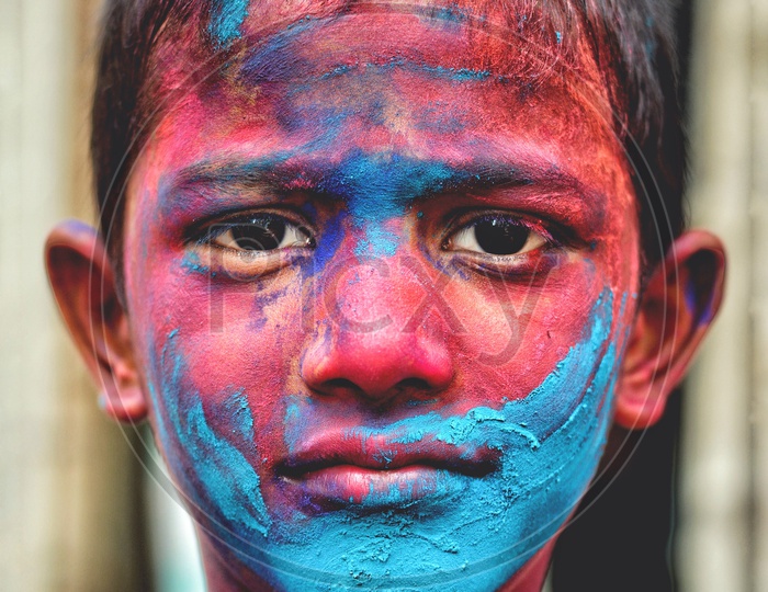 The faces of Holi