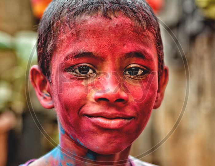 The faces of Holi
