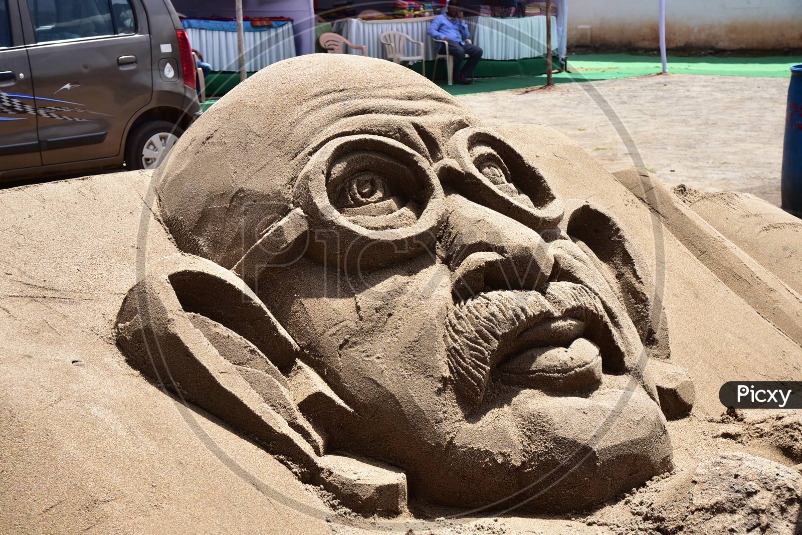 Mahatma Gandhi Sand Sculpture