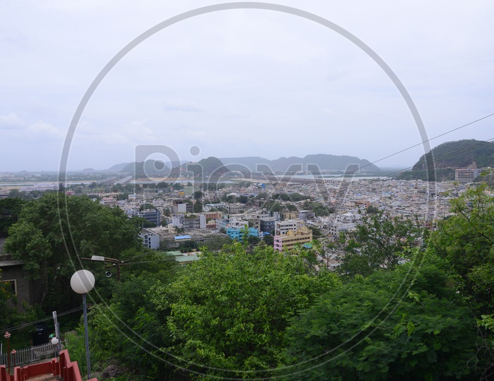 Aerial View Of Vijayawada City
