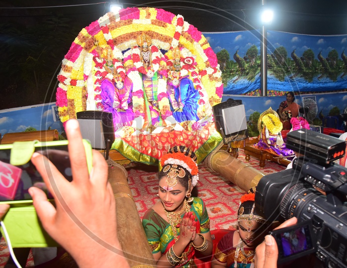 Hindu God Procession with God Idols