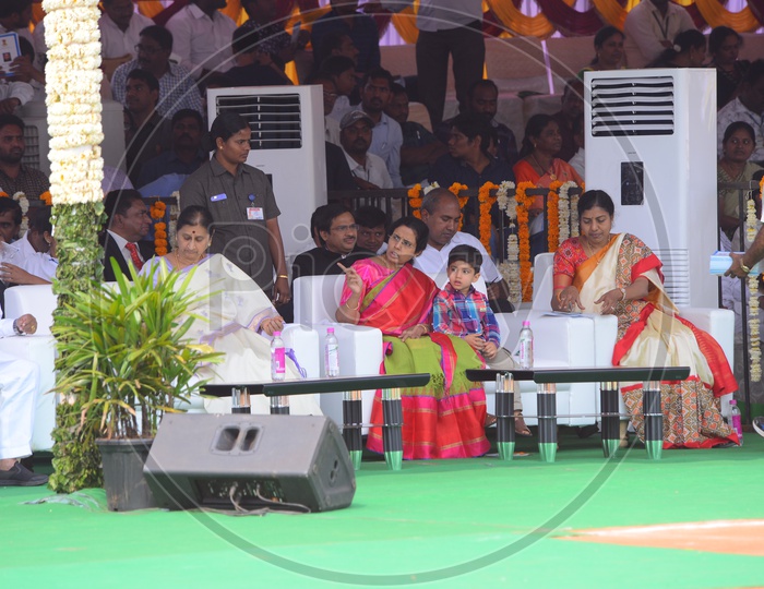 Nara Bhuvaneshwari At Republic Day Celebrations in  Vijayawada