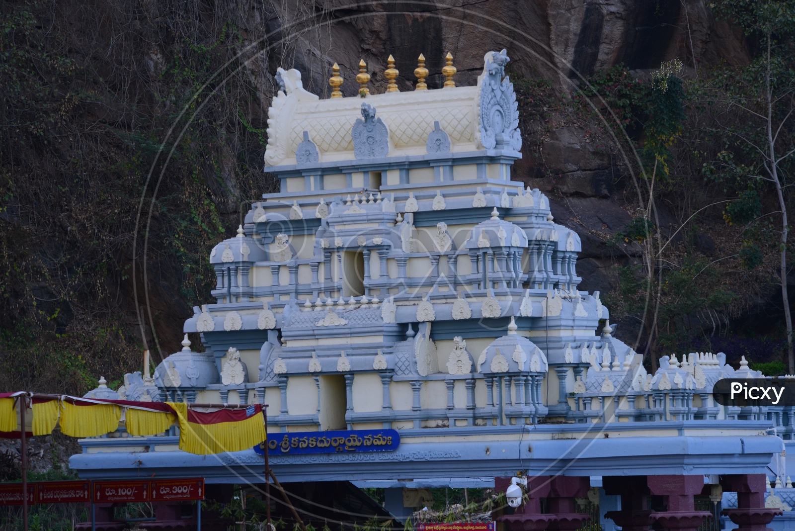 Architecture Of Hindu Temple Shrine With Sculptures