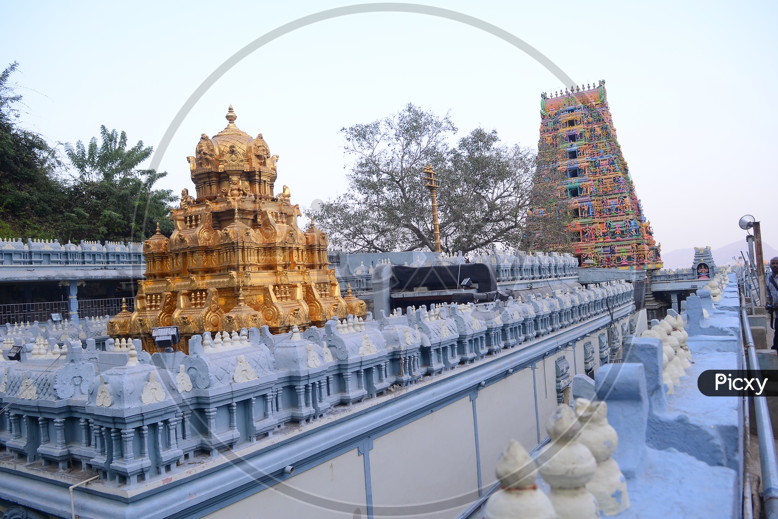 Architecture of Hindu God Temple with Temple Shrine