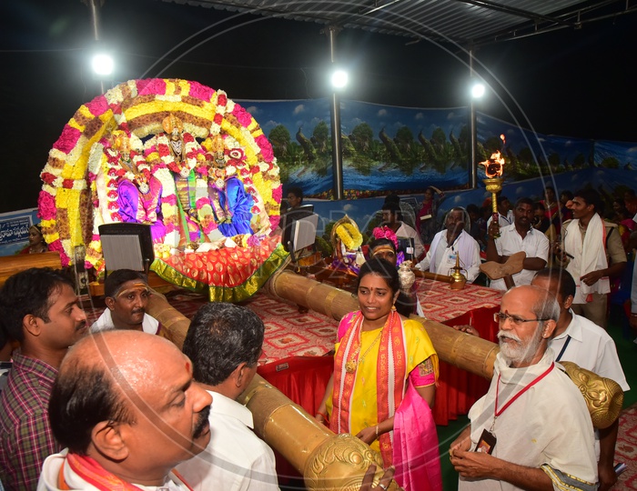 Hindu God Procession with God Idols