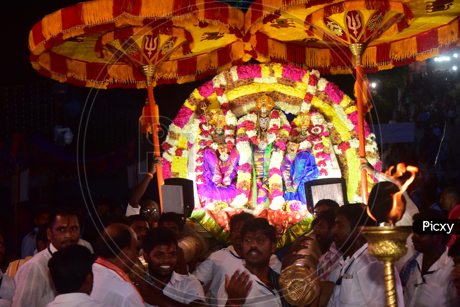 Hindu God Idols in Procession