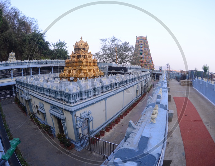 Architecture of Hindu God Temple with Temple Shrine