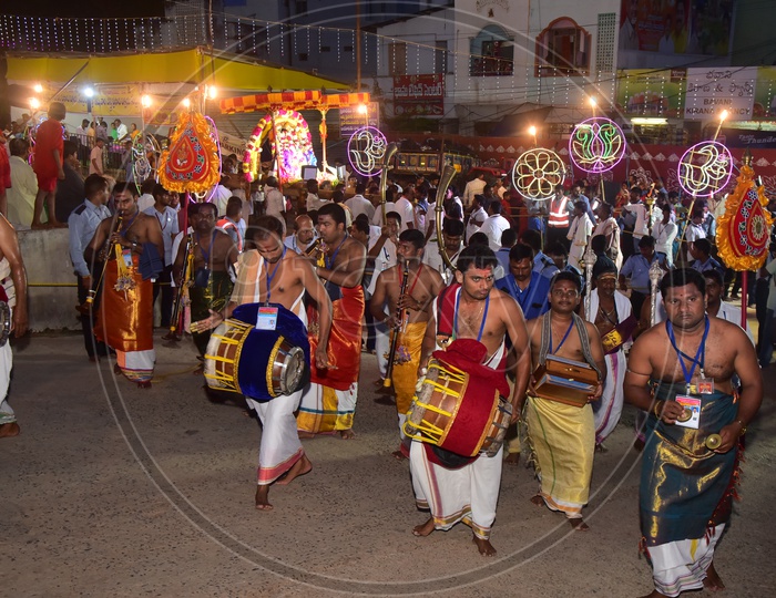 Traditional  drums At Hindu God Procession
