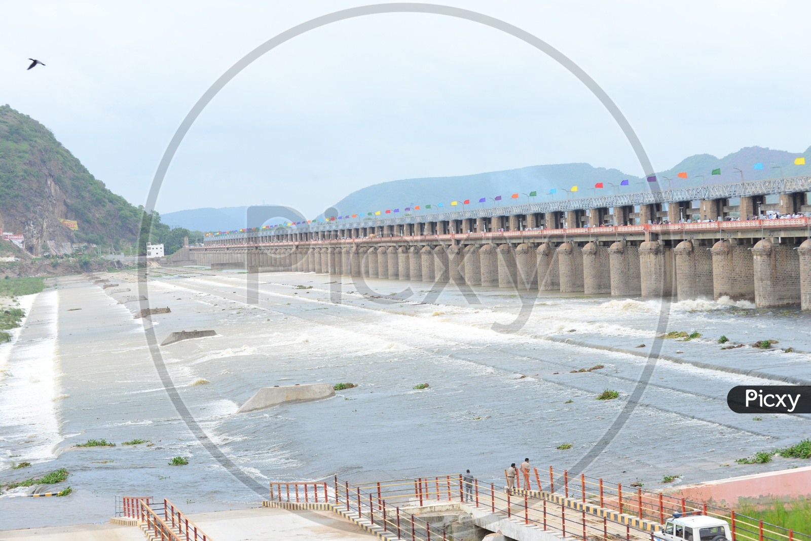 Praksam barrage over Krishna river in Vijayawada