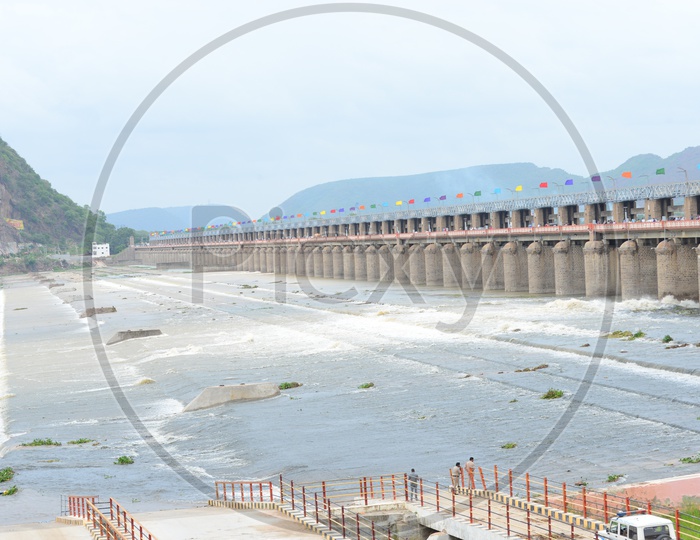 Praksam barrage over Krishna river in Vijayawada