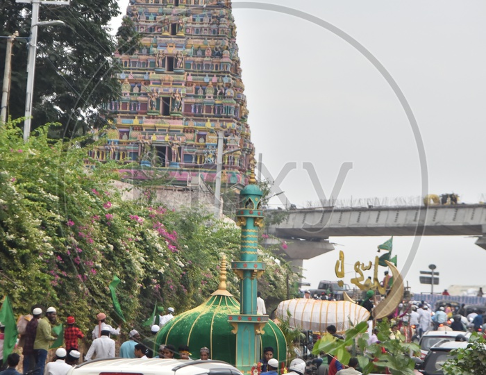 Kanaka Durga temple , flyover construction