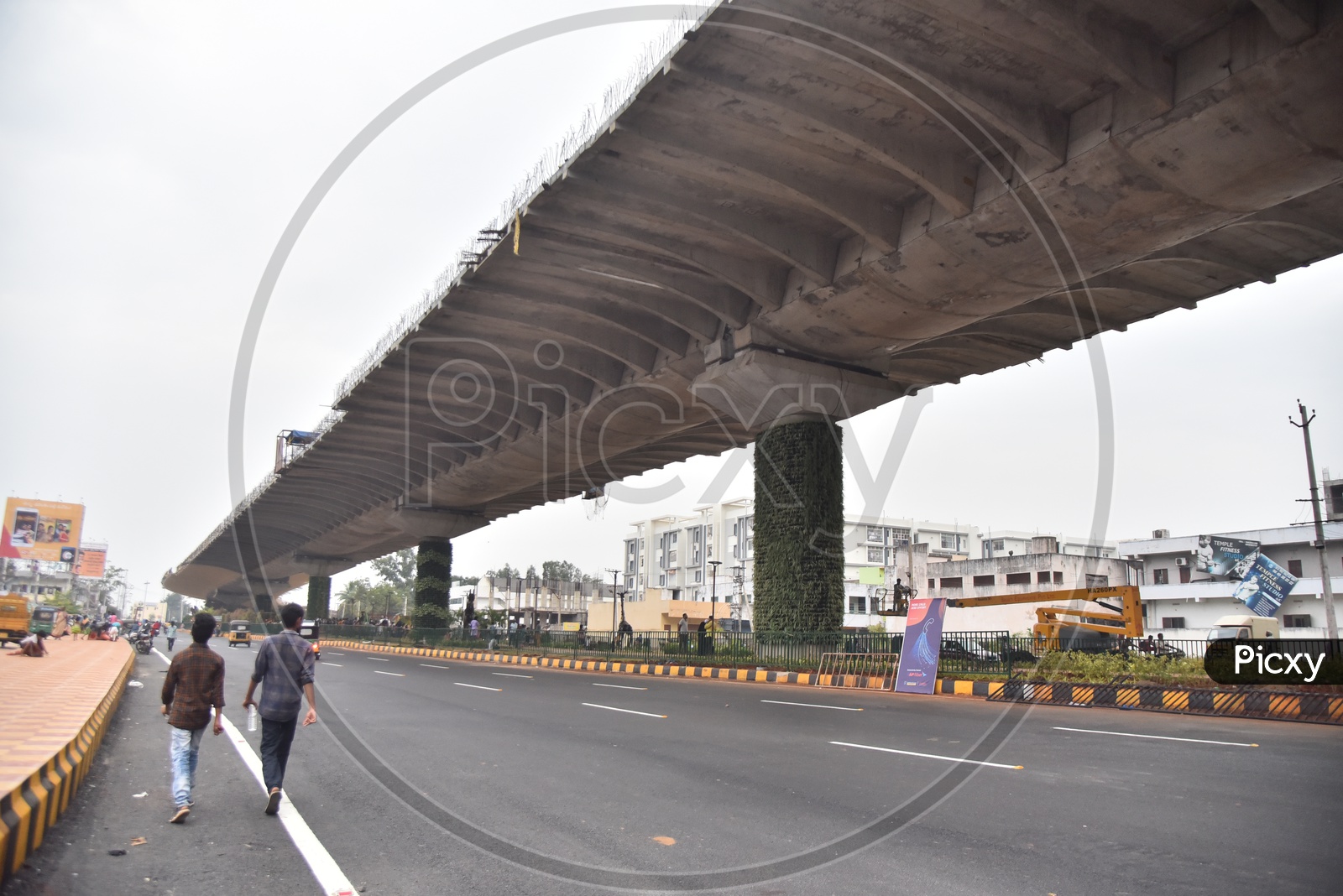 Durga flyover which is under construction