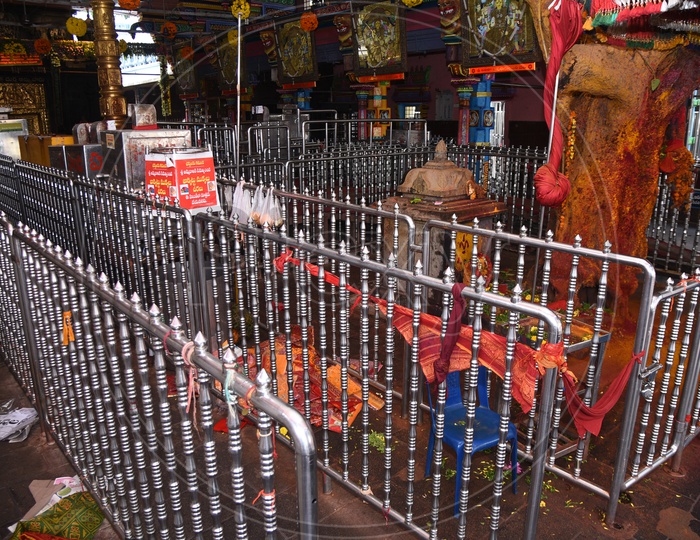 Vijayawada Kanaka Durga Temple barricades