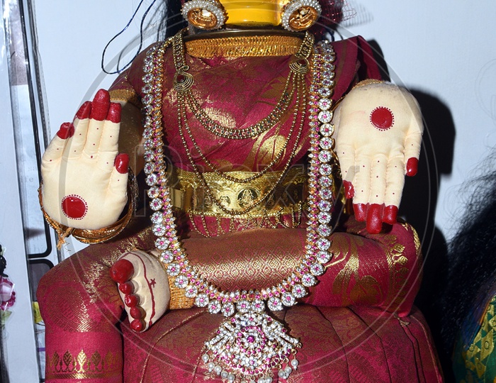 Decorated Indian Hindu Goddess statue