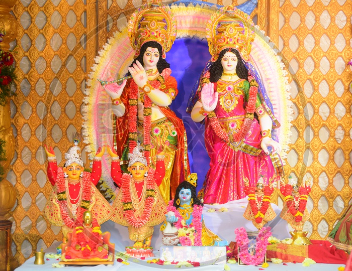 Sri Krishna And Radha Idols In Iskon